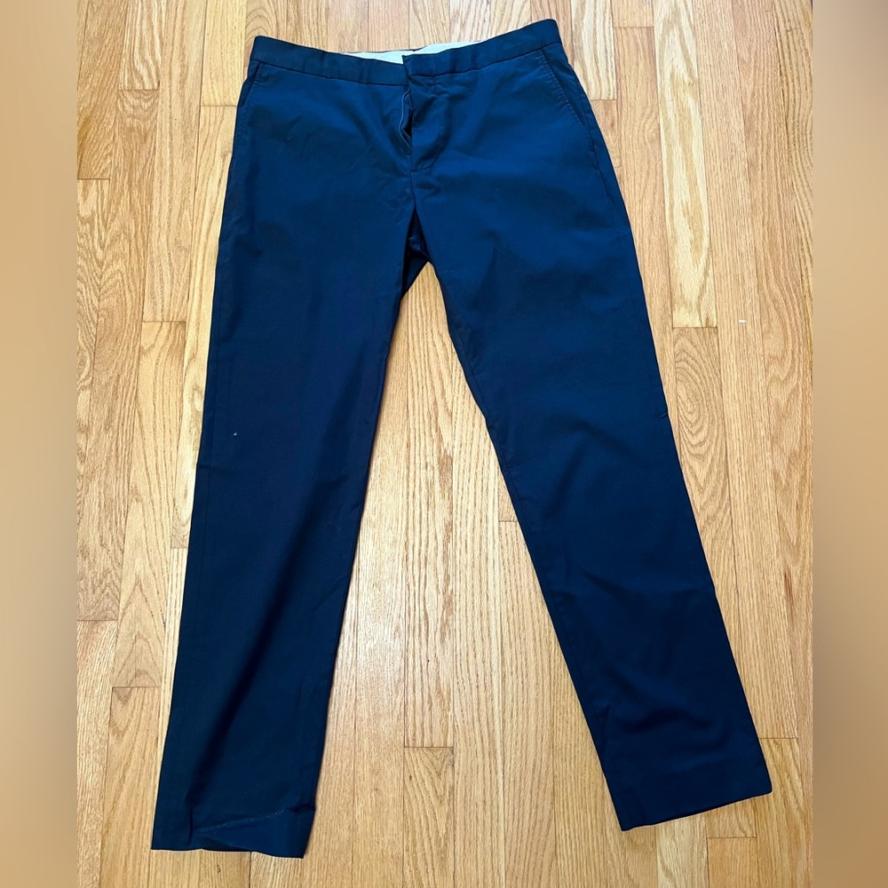 Sandro navy blue slim leg trousers